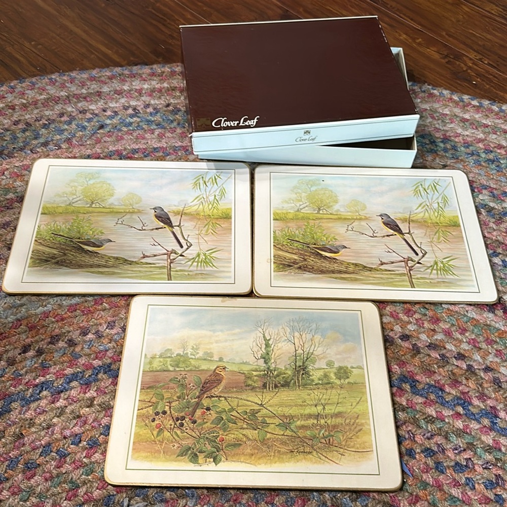 3 Clover Leaf‎ bird table mats
